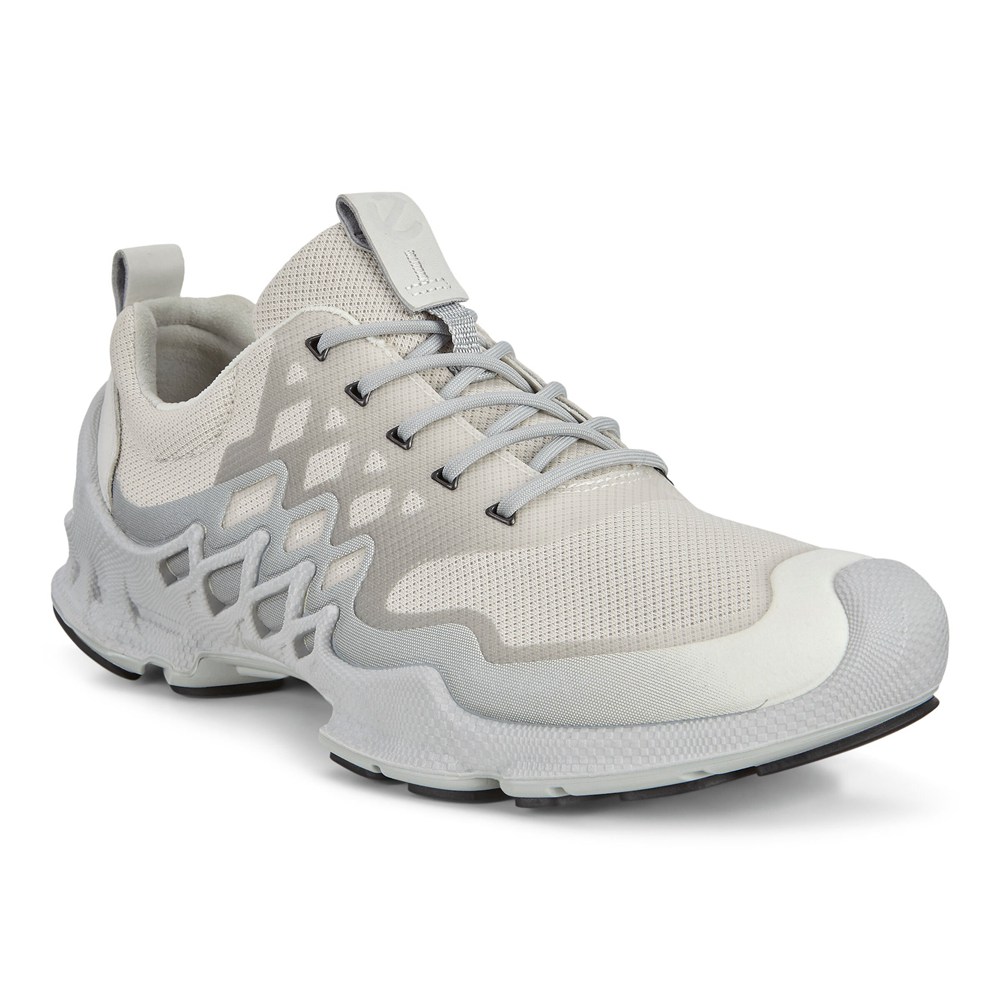 Tenis De Montaña Hombre - ECCO Biom Aex Bajos Two-Tone - Blancos/Plateados - GNT795036